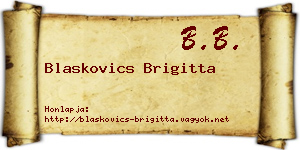 Blaskovics Brigitta névjegykártya