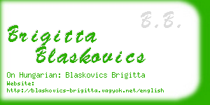 brigitta blaskovics business card